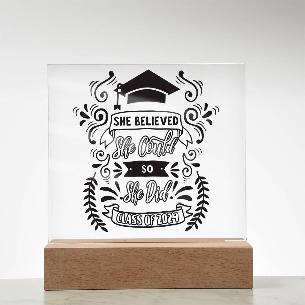 She Believed - Class of 2024 Plaque