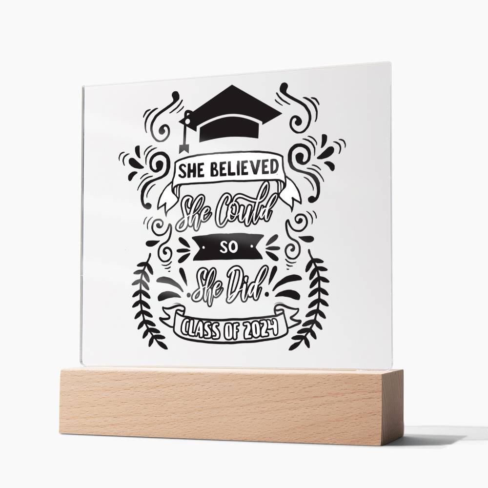 She Believed - Class of 2024 Plaque