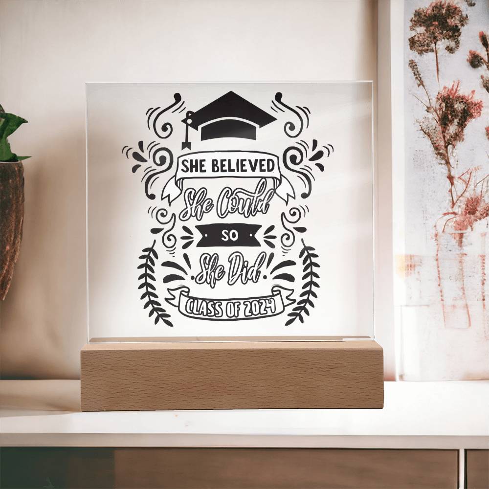 She Believed - Class of 2024 Plaque