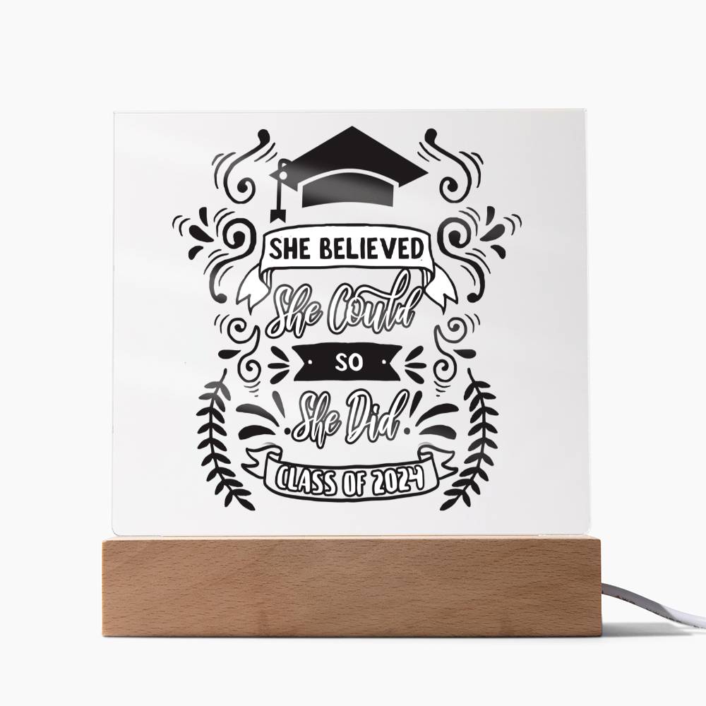 She Believed - Class of 2024 Plaque