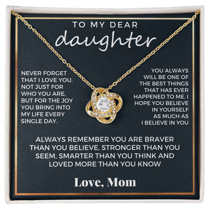 To My Dear Daughter, Love Mom