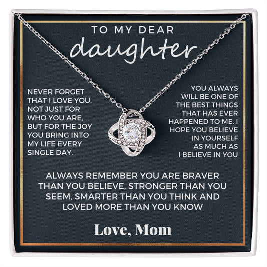 To My Dear Daughter, Love Mom