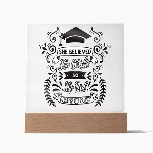 She Believed - Class of 2024 Plaque