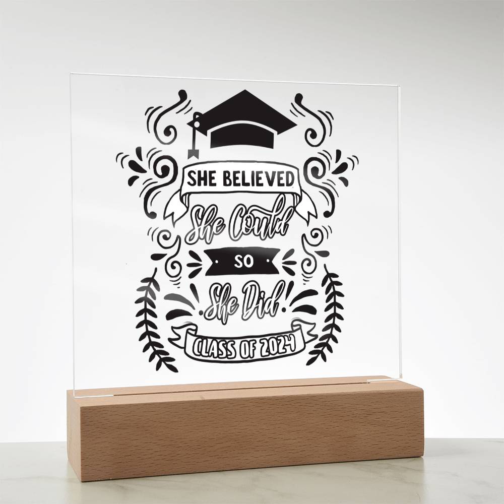 She Believed - Class of 2024 Plaque