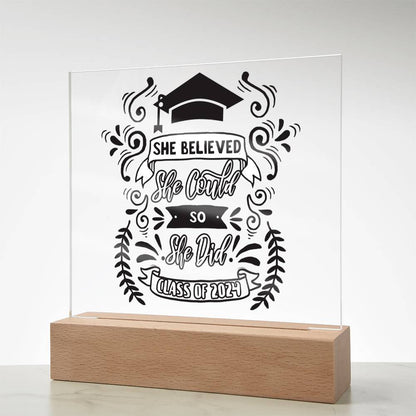 She Believed - Class of 2024 Plaque