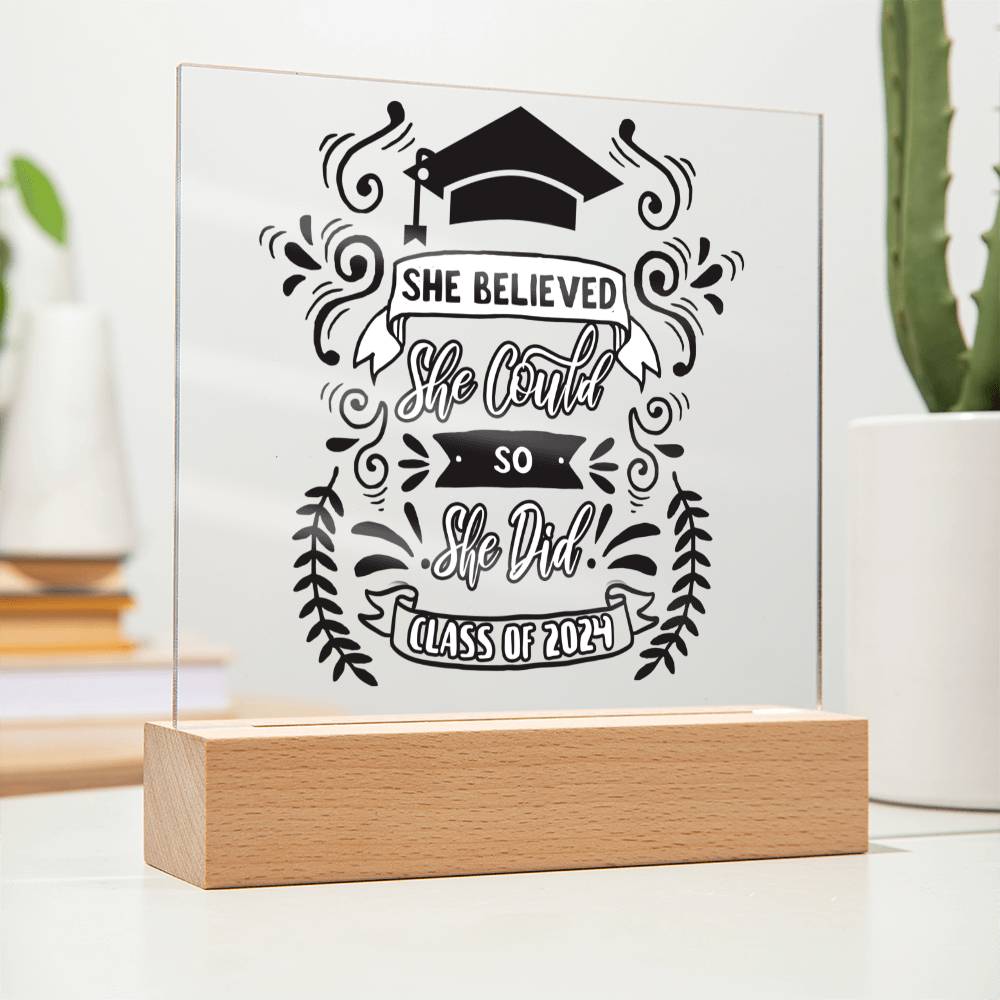 She Believed - Class of 2024 Plaque